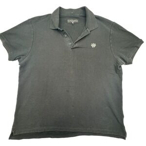 Rag & Bone Shirt Men's XL Black 100% Cotton Short Sleeve Polo
